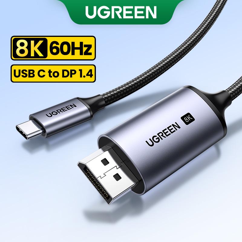 สาย USB C เป็น DisplayPort 1.4, UGREEN, สองทิศทาง, รองรับ 8K@60Hz และ 4K@240Hz, สาย Thunderbolt 4 US