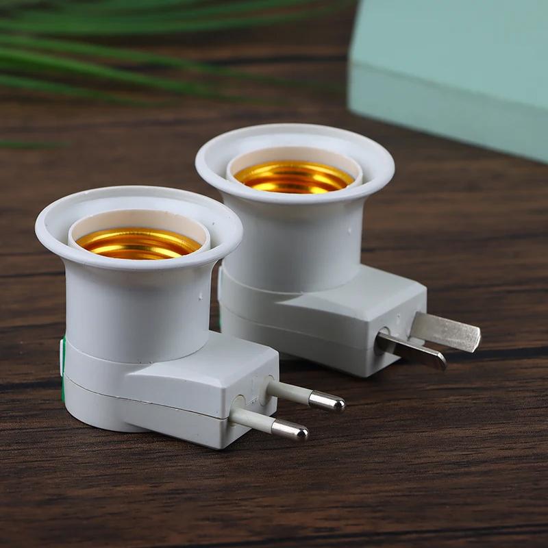 Product Introduction of EU US AU plug E27 LED Lamp Base power Holder Converter for led light Bulb Adapter socket AC Power 110V 220V EU Plug Switch  SG2H 53