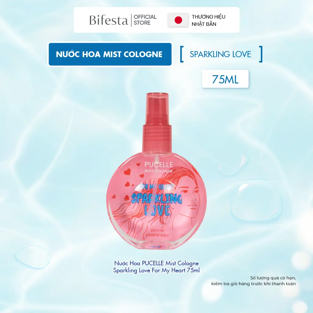 Nước Hoa PUCELLE Mist Cologne Sparkling Love For My Heart 75ml