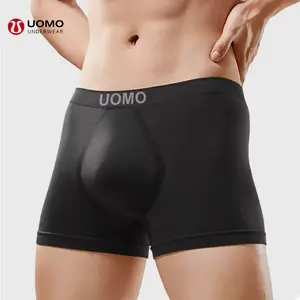 【beli 4 gratis 2】French men's sports underwear marathon professional running anti-wear quick-drying underwear 12 colors acak size pakaian dalam Boxer Seamless Basic Fit Soft Mini