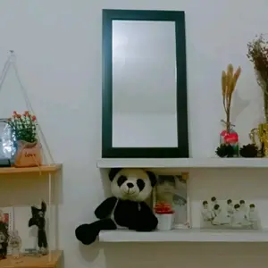 Cermin gantung 45x25 cm/Cermin aesthetic/cermin dinding/cermin anak kost
