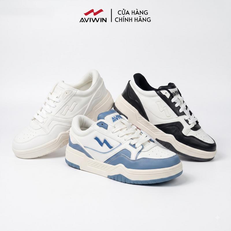 Aviwin Giày Sneaker Thể Thao AVIWIN CLASSIC A06 Unisex Nam Nữ, Đế TPR Kết Hợp Lớp EVA Siêu Nhẹ Mềm Êm Tiếp Nhận Năng Lượng Từ Đôi Chân Chống Trơn Trượt Thời Trang Đi Học Đi Chơi Bảo Hành Chất Liệu Da Microfiber Form Ôm Chân