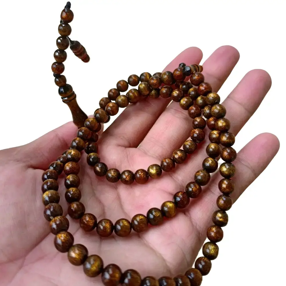 Tasbih Muslim Tali Arus Original Diameter 7 Warna Kuning