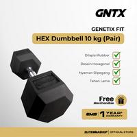 Gambar Sepasang Dumbbell GENETIX FIT HEX 10KG untuk Latihan Otot di Gym Komersial dan Rumahan dari ELITE MMA SHOP Kota Administrasi Jakarta Barat 1 Tokopedia