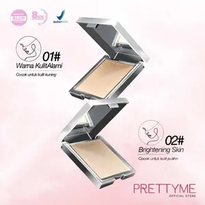 [BPOM] PRETTYME Two Way Cake lMatte foundition powder Oil Fiksasiriasan tahan control Bedak padatSmoothing powder|Anti noda Tahan keringat lama compact powder