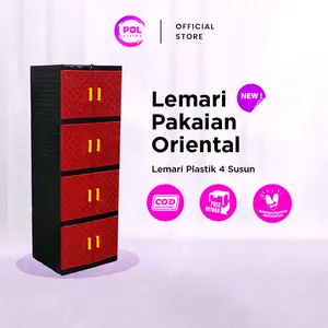 [AFF]POL - Lemari Pakaian Oriental 4 Susun Plastik