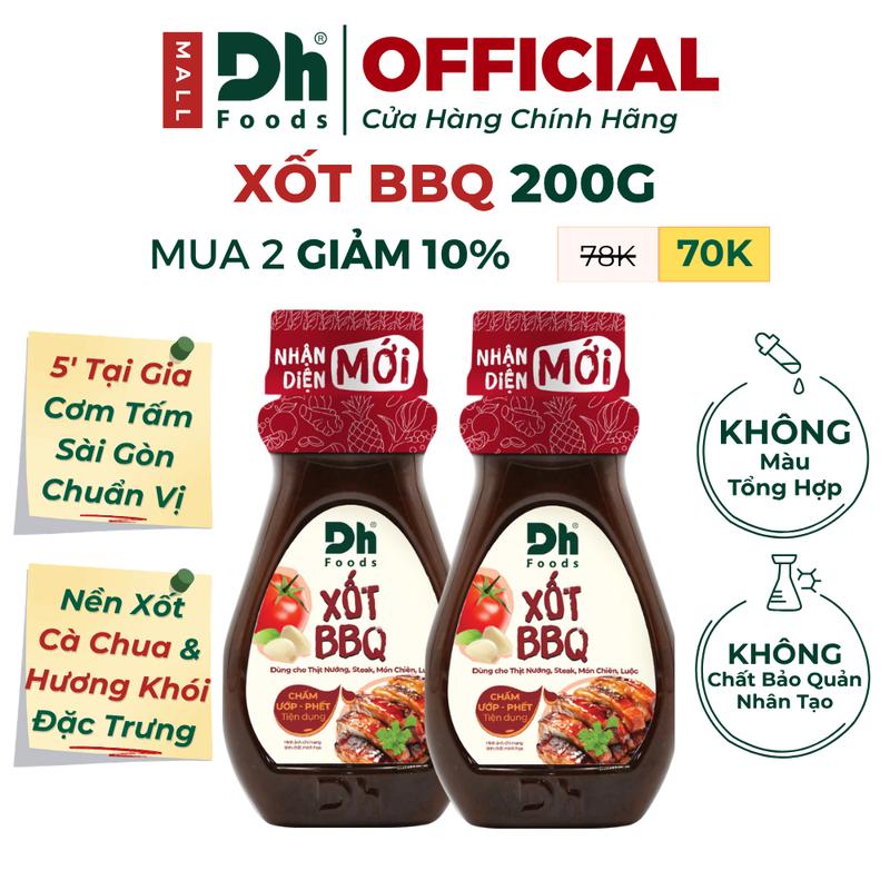 Xốt BBQ Mật Ong Dh Foods 200gr - Sốt Ướp Thịt Nướng Mật Ong, Sốt Chấm Thịt…