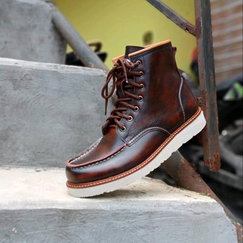 sepatu boots model moctea sepatu boots model redwing sepatu boots kulit Pria Kerja 2