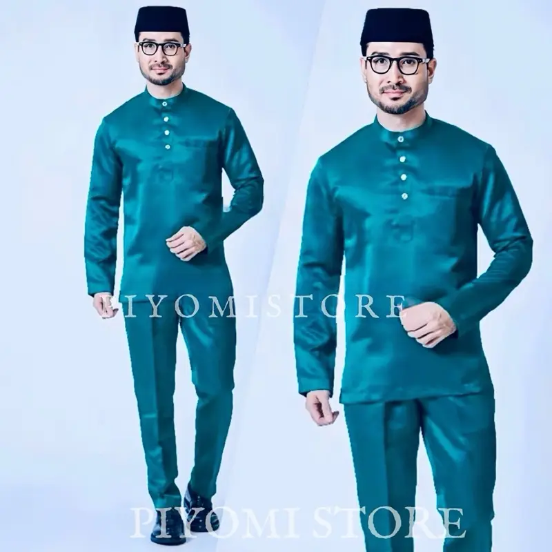 ￼Set baju celana melayu cekak musang teluk belanga pria Premium 7