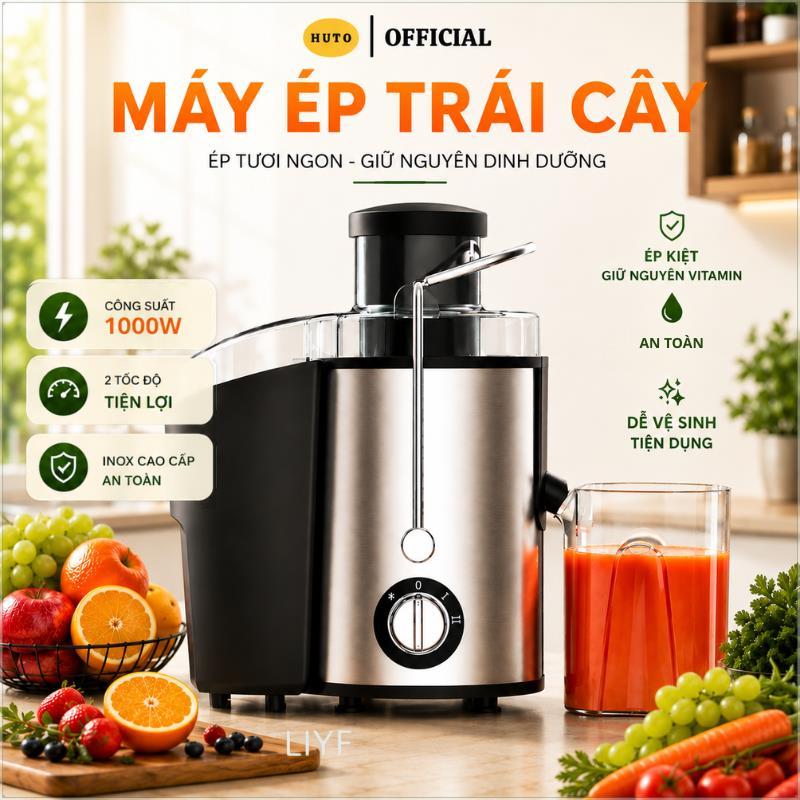 Máy Ép Hoa Quả HUTO Máy Ép Trái Cây Ép Nhanh Kiệt Nước Công Suất Cao Chất Liệu Cao CấpCXA