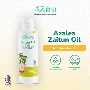 Azalea Zaitun Oil with Rosehip Oil 135ml – All-In-One Oil untuk Wajah & Tubuh, Melembapkan, Menutrisi, Haluskan Bekas Luka