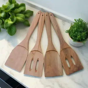 Sutil Kayu Jati 8cmx30cm Sodet Kayu Perlengkapan Dapur Sutil Penggorengan Alat Dapur Tradisional Masak Kitchenware Peralatan Foodgrade Nyaman Digunakan
