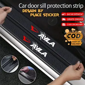 Stiker Pijakan Kaki Lantai Mobil Alyaa Variasi Karbon 3D - 9/8 Pcs Car