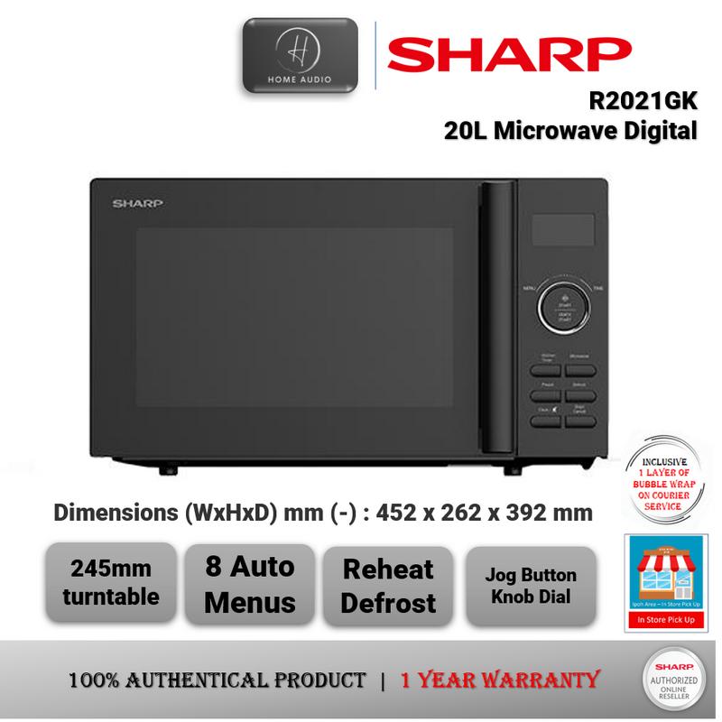 SHARP 20L Microwave Oven | Digital Control | 8 Auto Menu | R2021GK ...