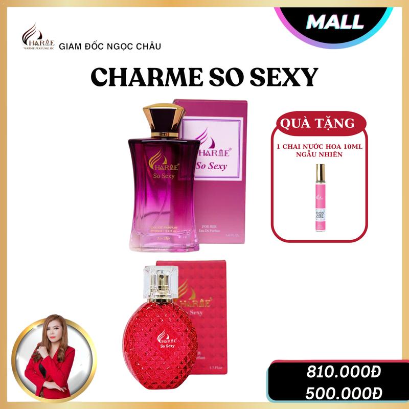 Nước hoa Nữ Charme So Sexy 100ml [ Kèm 1 Chai 10ml ngẫu nhiền ] - Charme So Sexy 50ml [ tặng chai 3ml ]Perfume Cosmetic Xịt Thơm Women