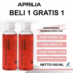 BELI 1 GRATIS 1 - TONER APRILIA FACETONIC ALOEVERA 100ML SUDAH BPOM - TONER ANTI FLEK HITAM