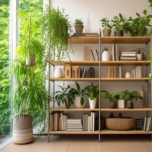 Kain Hiasan Dinding Latar Belakang Tanaman Hijau 3D untuk Ruang Siaran Langsung Selebriti Online; Kain Latar Belakang Foto untuk Ruang Tamu