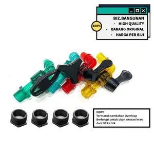 KRAN PVC TRANSPARAN BELVA 1/2 3/4 INCH - KERAN AIR TEMBOK TAMAN PLASTIK MULTIFUNGSI