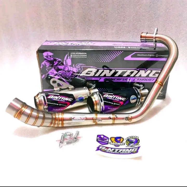 Knlapot KLX • CRF • D Tracker Model Leheran Bawah Type Botol Series Knalpot Slincer Laser