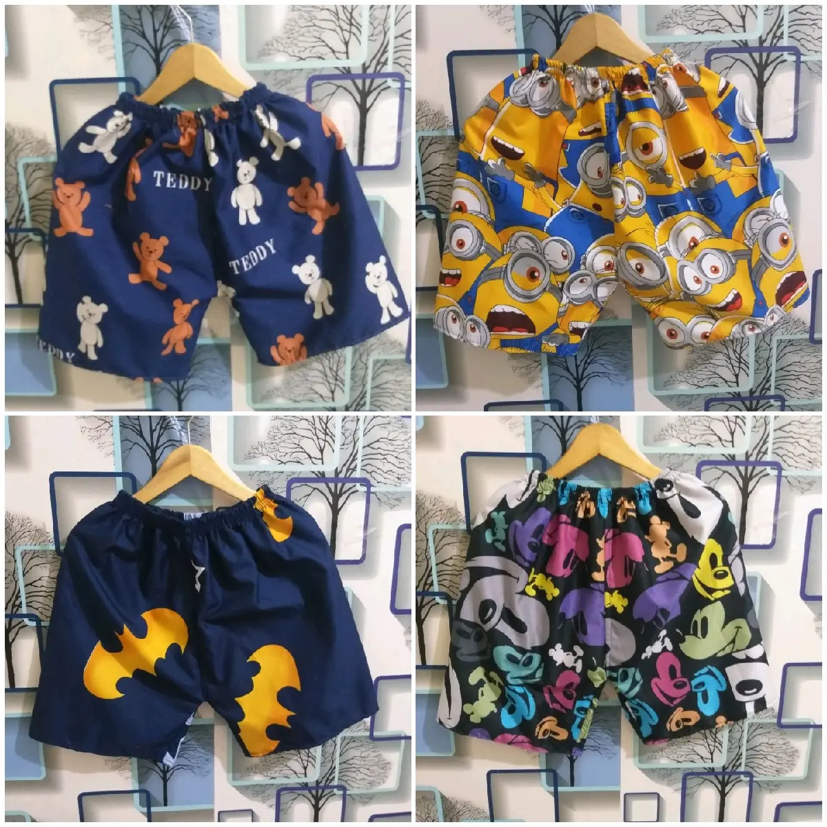 PAKET hemat 20 pcs bonus 1 celana pendek anak 1-14 th Motif Fashion Fashion