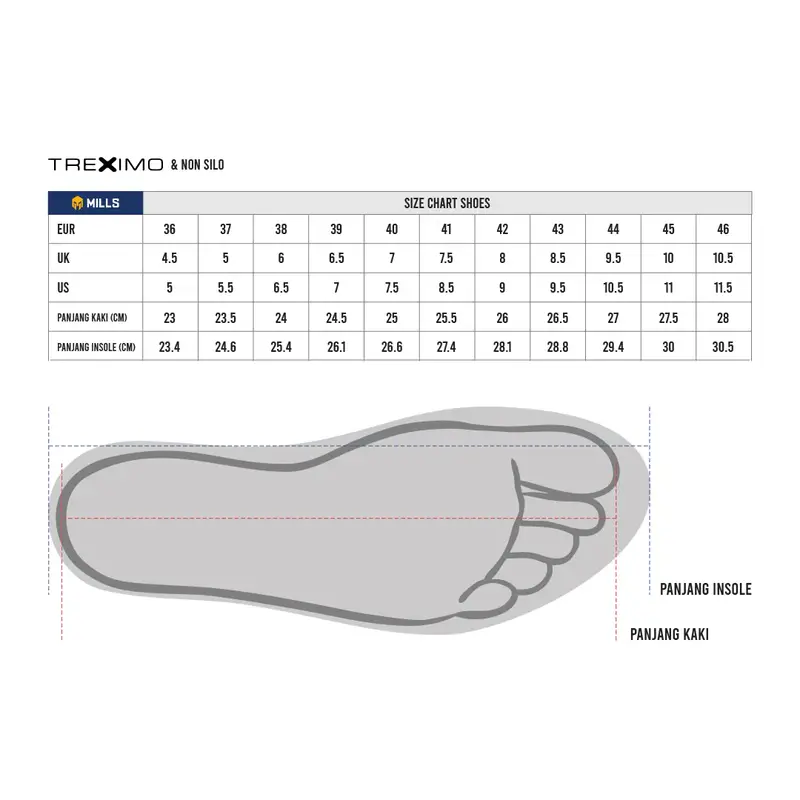 Sepatu Lari Running Mills Treximo Omega Original 4