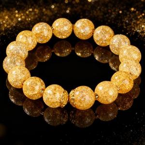 【COD】Gelang Emas Manik Citrine 2026 untuk Kejayaan, Perlindungan, dan Rejeki, Gelang Kristal Berkualiti Tinggi dengan Reka Bentuk Unik, Aksesori Positif untuk Wanita