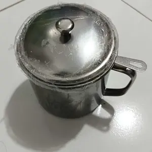*Oil Pot Saringan Minyak Wadah Penyaring Minyak Goreng Tempat Penyimpanan Minyak 1.3L Peniris Minyak Stainless Steel Kitchenware