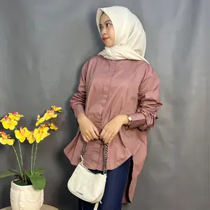 LEANOR - kemeja katun twill premium aveline kemeja atasan model kemeja oversize Casual kemeja kekinian Tebal