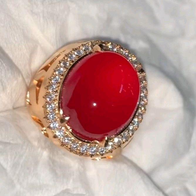 Cicin batu giok ruby kualitas super premium (edisi terbatas) 0