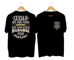 Kaos Dewasa Kata-kata Atasan Oblong Cowok T-Shirt Lengan Pendek Ukuran XS-XXL-1576 Distro Katun Lembut Motif regular Panjang Pria Keren Baju Tangan Polos