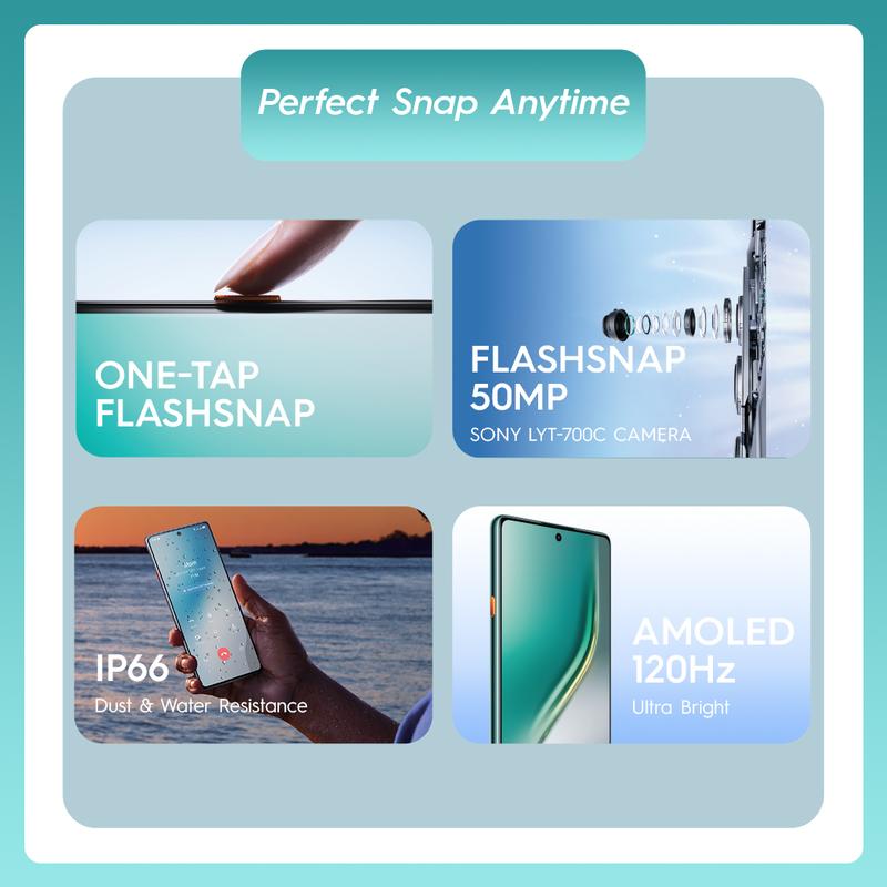 [FlashSnap] TECNO CAMON 40 - 8+8GB*/256GB, 50MP Sony + 8MP Ultra Wide Camera, 32MP Front Camera, 120Hz AMOLED, IP66, 5200mAh+45W, Garansi 12+1 Bulan 4