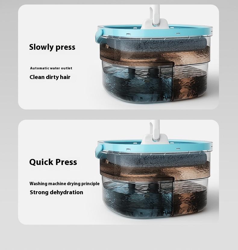 Product Introduction of SG Ready Stock Rotary Mop Sewage separation 2-in-1 Single bucket square mop head pad No hand washing required 24