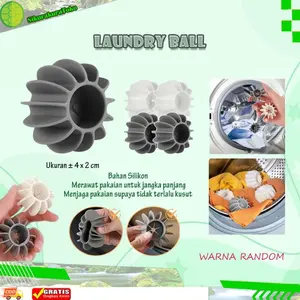 (skr) Laundri Bola Ajaib Sikat Pembersih Karet Silikon Perawatan Baju Celana Anti Kusut Loundry Pakaian Mesin Cuci Silikon Bal Bersih Maksimal Londri