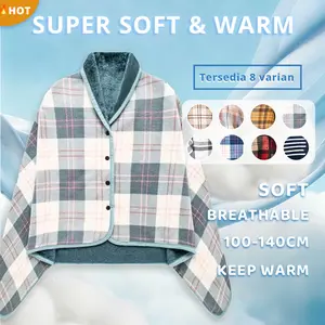 Wearable Blanket Selimut Jubah Dewasa 100x140 Stylish Ringan Lembut Halus Hangat Jaket Multifungsi Motif Bisa Dipakai Di Rumah Kantor Traveling Bisa Dicuci