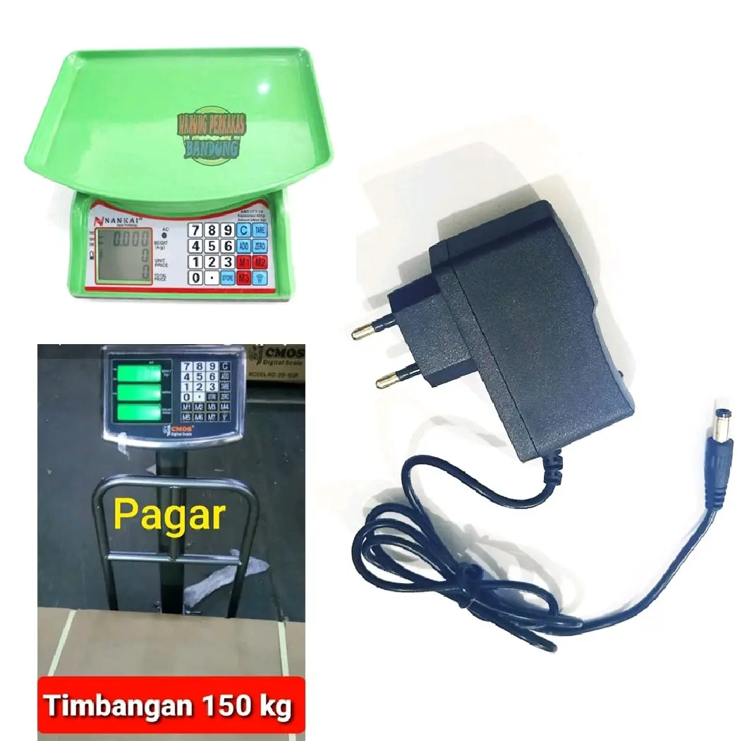Kabel Casan Charger Timbangan duduk digital 40kg/150 kg / Cable Charger Timbangan Digital 40 kg /150 kg 12 volt