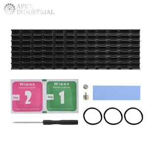 M.2 SSD Heatsink 3/6mm Aluminum Cooler Slotted Design for PCIe NVMe/NGFF 2280 SSD, PC, PS5 & Gaming PC Heat Dissipation
