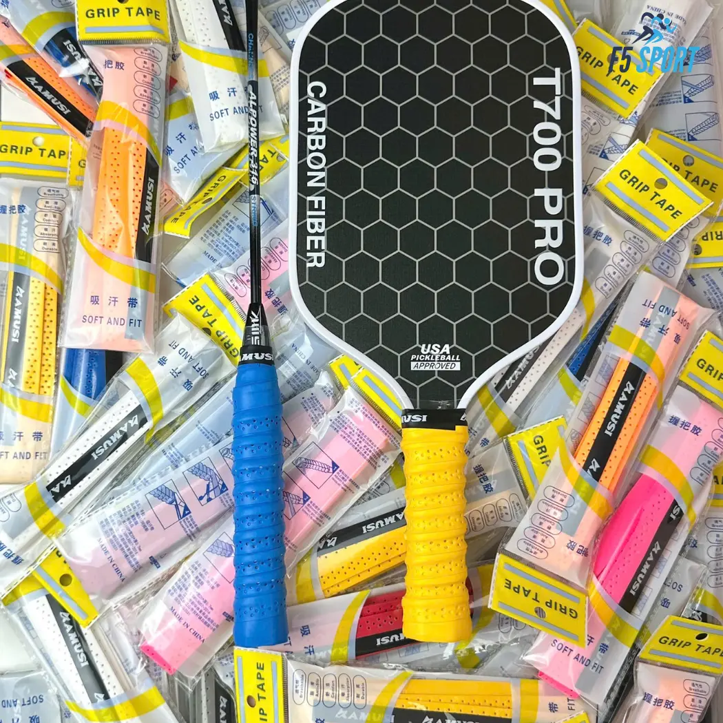 Combo 5 -10 Quấn cán gân chính hãng Amusi, quấn cán vợt cầu lông Pickleball thoáng khí chống trơn trượt