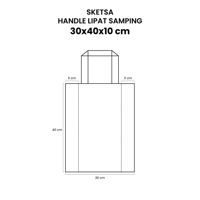 [12 Pcs] Tas Spunbond FMB Handle Lipat Samping 30x40 (75 Gsm dan 65 Gsm) - Spunbond Totebag Polos 1
