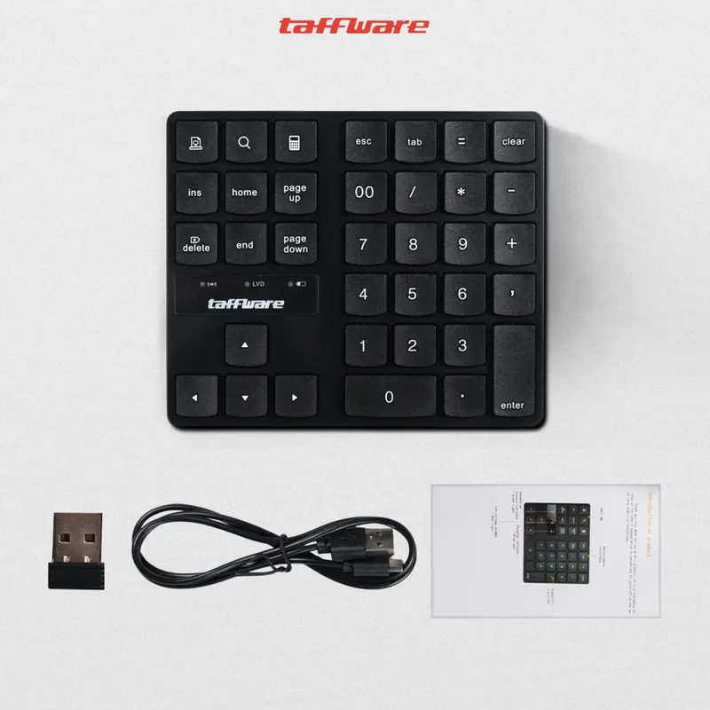 Taffware R57 Keyboard Angka USB Wireless Keypad Numerik Multimedia Wireless 2.4GHz 35 Buttons R57 2