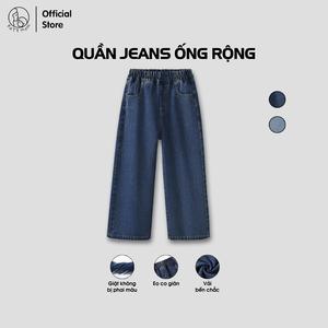 Quần Jean Ống Rộng PATT MOM Style Hàn Quốc Cho Bé Gái, Quần Bò Ống Suông Sành Điệu Đi Chơi Đi Học