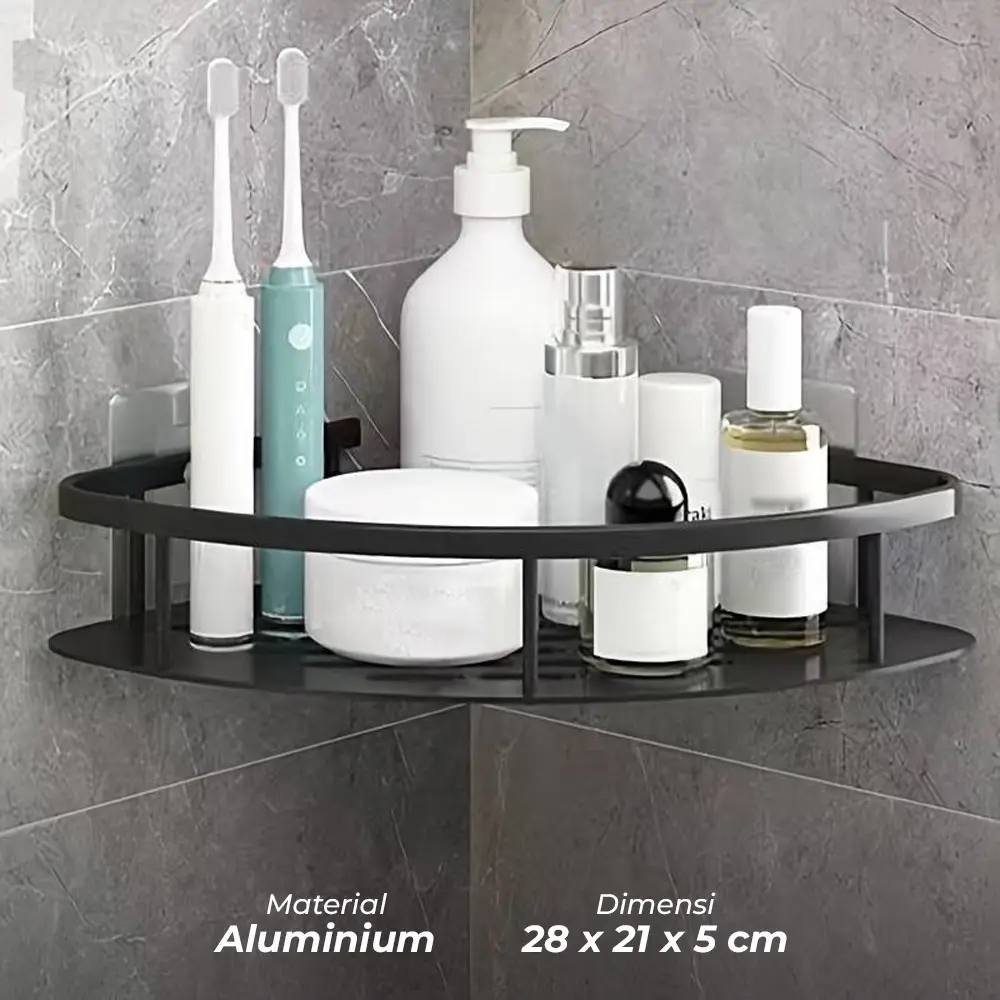 Rak Sudut Besi Stainlees Kamar Mandi Rak Sudut Toilet aluminium rak wc
