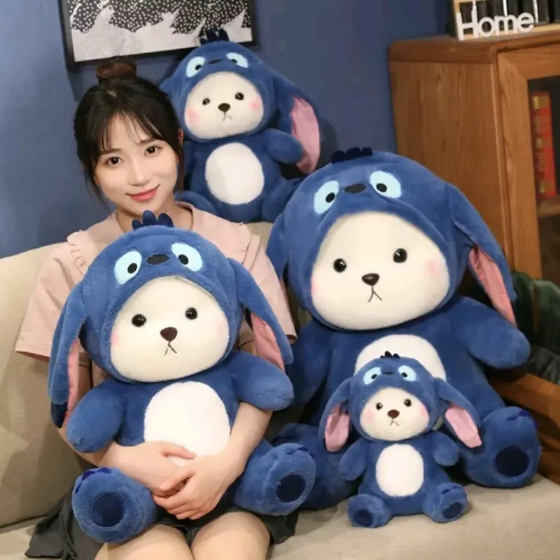 Bear costum lotso dan stit XL pake hodi bisa dilepas pasang sangat lucu dan menarik untul di mainkan bahan halus dan lembut uk 40cm Toys 5