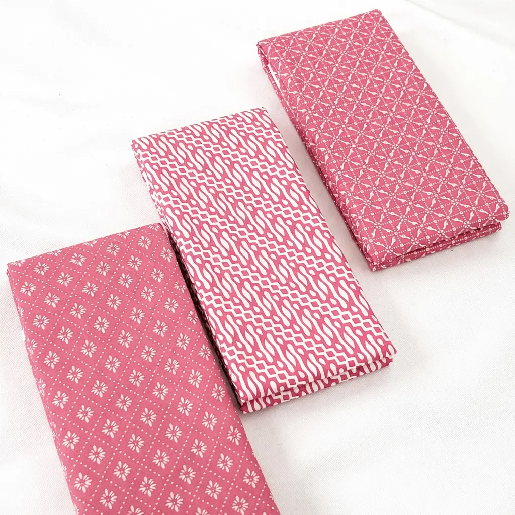 Kain Batik PInk Ukuran Panjang Bahan Baju Batik Halus Warna Kekinian Kain Batik Fashion Banyak Motif