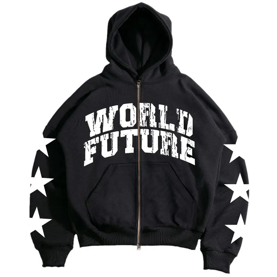 MIDDLEITS | HOODIE ZIPPER BOXY | WORLD FUTURE