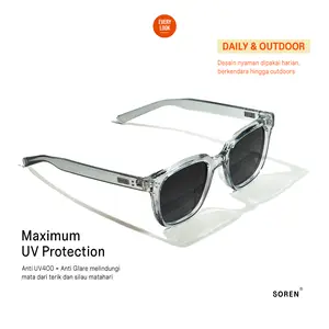 Everylook Eyewear - SOREN | Sunglasses Kacamata Gaya Hitam Anti UV dan Glare Pria Wanita