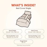 Gambar Vallery Quincy - Bed Cover Set Single 120x200 Tinggi 30Cm - Elisa dari Lady Rose Sprei Kab. Bandung 4 Tokopedia