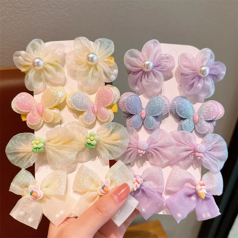 BeeChic.Kids Jepitan Bunga Rambut Anak Perempuan Hairpins Princess Super Fairy Yarn Flower Clip 1