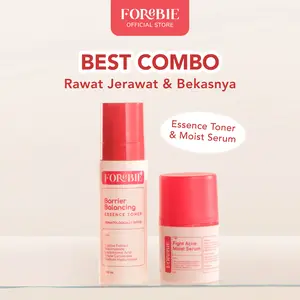 BUNDLE FOREBIE ESSENCE TONER DAN MOIST SERUM - Rawat Jerawat & Bekasnya