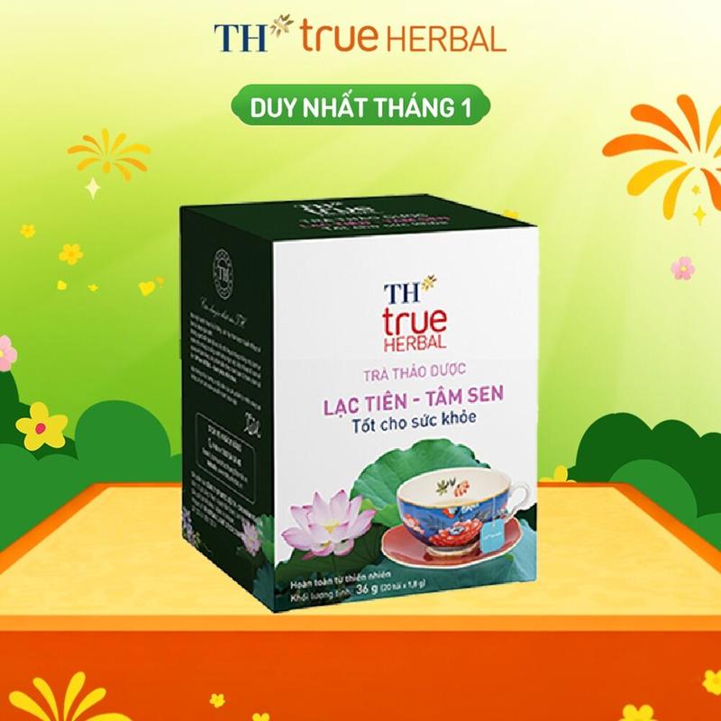  Hộp trà thảo dược Giảo cổ lam – Linh chi  Trà Nhân Trần – Cúc Hoa  Trà Lạc tiên – Tâm Sen  Trà Tía tô – Gừng TH true Herbal  20 gói  hộp  