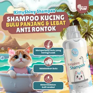 Golden Paw Shampoo KittyShiny Shampo 100-250ml Kucing Bulu Panjang dan Bulu Lebat Anti Rontok Shampoo Kucing